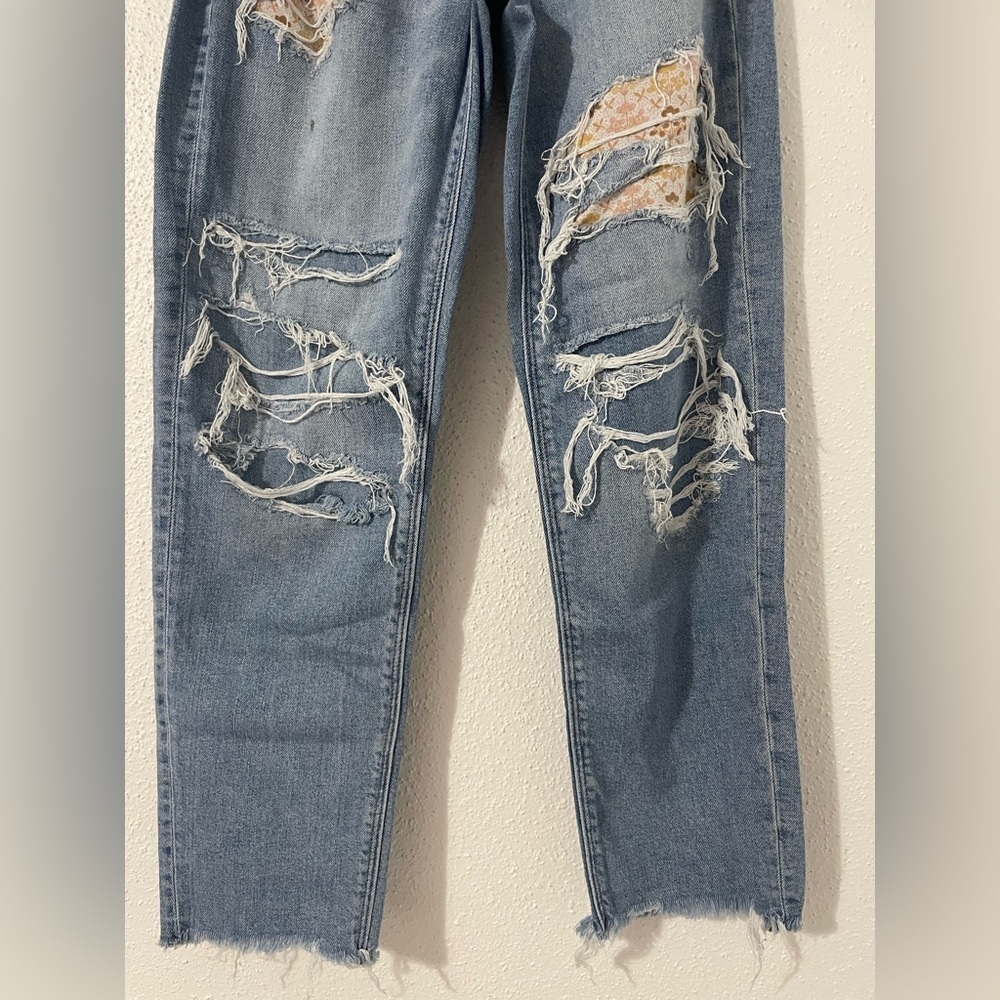 American Eagle Patchwork Distressed Pants - image 5